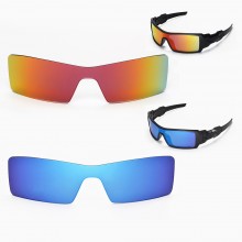 Walleva Fire Red + Ice Blue Polarized Replacement Lenses For Oakley Oil Rig Sunglasses